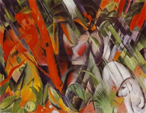 In The Rain — Franz Marc, Cubist Expressionism