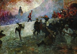 In The Besieged Moscow In 1812 — Ilya Yefimovich Repin