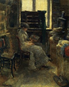 Une Coloriste — James Ensor, Impressionism