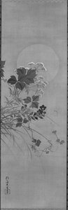Moon And Autumn Flowers — Сакай Хōицу