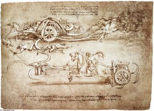 Engineering-assault Chariot With Scythes — Leonardo Da Vinci, Renaissance Engineering Innovation