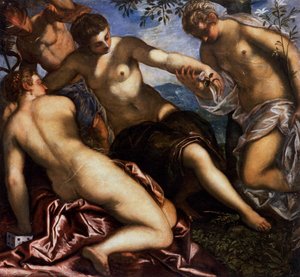 Mercury And The Graces — Tintoreto, Renaissance