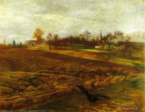 Large Landscape With Ravens — Lovis Corinth, German Impressionism Landscape Painting