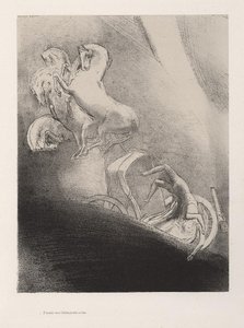 He Falls, Head-first, Into The Abyss (plate 17) — Odilon Redon