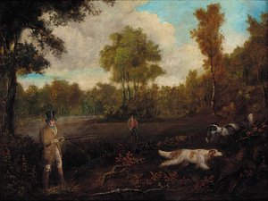 Two Gentlemen Shooting With Their Dogs — Samuel John Egbert Jones, Romanticism