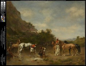 Arabs Watering Their Horses — Эжен Фромэнтен