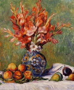 Flowers And Fruit — Pierre-auguste Renoir, Impressionism