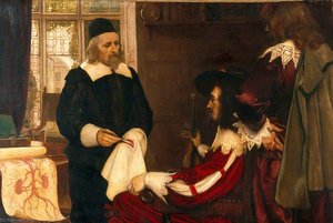 William Harvey Demonstrating His Theory Of Circulation Of Blood Before Charles I — Ernest Board