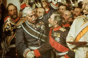 Kaiserproklamation, Zweite Fassung (1882-3-detail) — Anton Von Werner