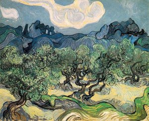 Oliviers Et Montagnes — Vincent Willem Van Gogh, Postimpressionismus