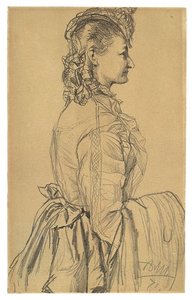 Portrait Of Clara Von Tüngeln — Adolph Von Menzel