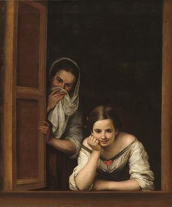 Two Women At A Window — Bartolomé Esteban Murillo, Spanish Baroque