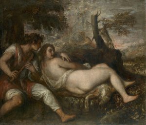 Nymph And Shepherd — Titian Rejmond Piol Ii, High Renaissance