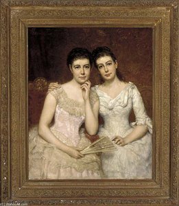 Portrait Of Miss Sophie Burnley And Miss Charlotte Heath Burnley — George Peter Alexander Healy