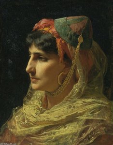 Portrait Of A Woman — Frederick Arthur Bridgman