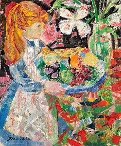 Girl With Fruits — Emilio Grau Sala