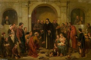 The Monastery Door — George Cattermole