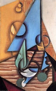 Bottle And Glass On A Table — Juan Gris, Cubism