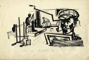 Self-portrait In Decorations Workshop — Romans Suta