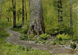 Footpath In A Forest, Ferns — Isaak Ilyich Levitan, Russian Landscape Painting