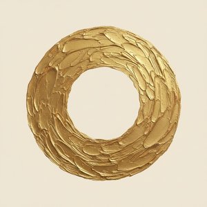 Golden Orbit: A Monumental Study In Sculptural Impasto And Meditative Radiance — Laurent Vionnet