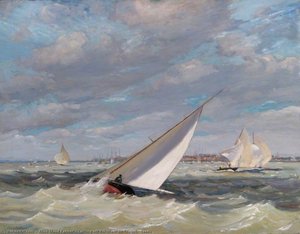 Luffing off Burnham on Crouch, Essex