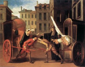 The Two Coaches — Claude Gillot, Baroque