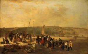 The Fish Market, Boulogne, France — John Crome