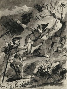 Faust And Mephistopheles On The Blocksberg — Eugène Delacroix, Romantic Drama