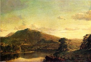 Figures In A New England Landscape — Frederic Edwin Church