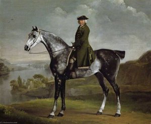 Joseph Smyth Esquire, Lieutenant Of Whittlebury Forest, Northamptonshire, On A Dapple Grey Horse — George Stubbs, Romanticism