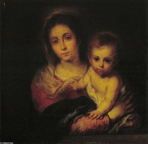 Madonna With A Napkin — Bartolomé Esteban Murillo