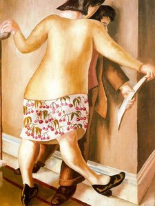 On The Landing Or Looking At A Drawing — Sir Stanley Spencer, Modern British