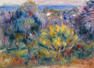 Landscape With A View Of The Sea — Pierre-auguste Renoir, Impressionism
