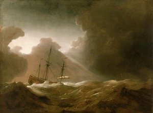 A Dutch Ship Scudding Before A Storm — Willem Van De Velde The Younger