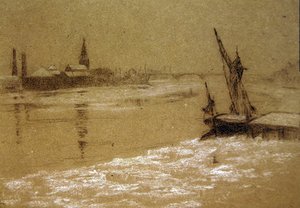 The Thames In Winter — Walter Greaves