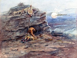 Mourning Her Warrior Dead — Charles Marion Russell