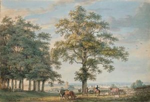 Woolwich From The Conduit Hill, The Thames Beyond — Paul Sandby