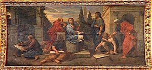 Aspasie Au Milieu Des Philosophes De La Grece — Michel Corneille (corneille L'ancien)