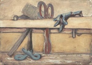 Untitled (stillleben Mit Hammer, Schere Und Handschuh) — Mark Rothko