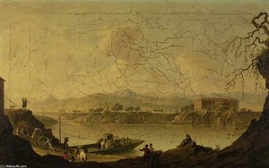 Ferry Over The Volturno, Near Caiazzo