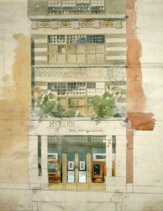 Design For The Facade Of Mclean Fine Art Galleries — Edward William Godwin