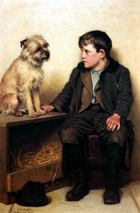 A Confab — John George Brown, Barbizon School