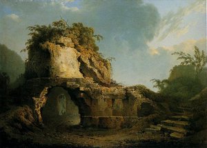 Virgil's Tomb, Sun Breaking Through A Cloud — Joseph Wright Of Derby