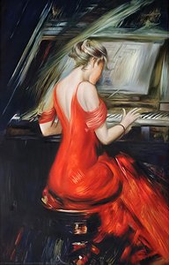 The Woman In Red — Giovanni Boldini