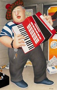 The Accordion Player — Beryl Cook