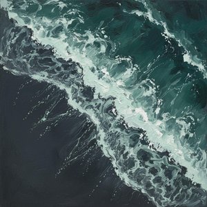 Ephemeral Surge Of The Midnight Tide In Sculptural Impasto Monochrome — Christian Noiret, Contemporary Abstract Painting