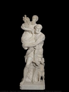 Aeneas Carrying His Father Anchises And The Penates, Followed By The Young Ascanius — Filippo Parodi