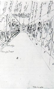 Study For The Projected ''elsie Chapel'' In The Church House — Sir Stanley Spencer