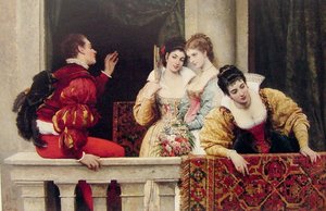 On The Balcony — Eugen Von Blaas